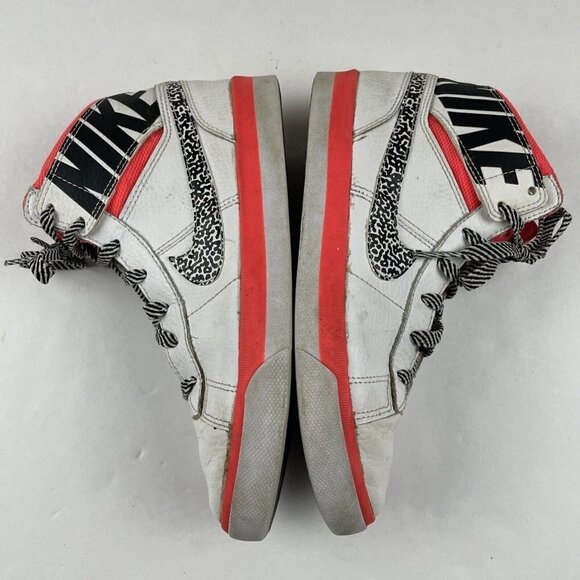 Nike Mid Top Youth Kids 1.5Y Lace Up White Coral 854239-101 - Picture 5 of 9